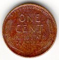 !955 Lincoln wheat cent, back view.