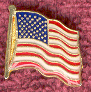 American Flag pin, found 3/15/2002.