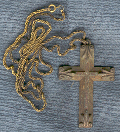 Cross and chain.