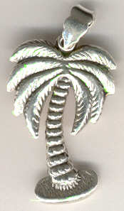 .925 Silver Palm Tree Charm. 3/9/2002.
